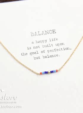 迷你彩色小珠珠颈链项链