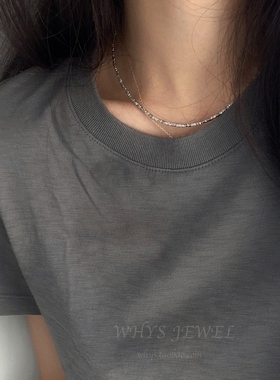 WHYs纯银碎银子简约项链