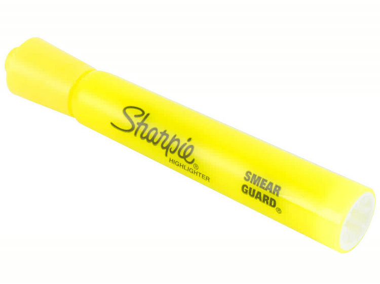 Sharpie 25025 Yellow Chisel Tip Desk Style Highlighter荧光笔 - 图0