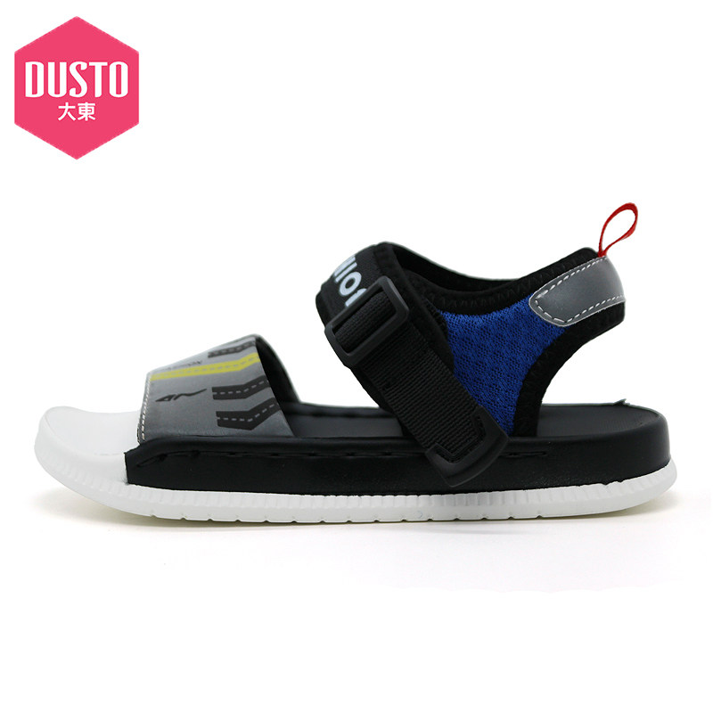 大东童鞋夏季新款舒适男童沙滩鞋中小童魔术贴儿童凉鞋21X1605