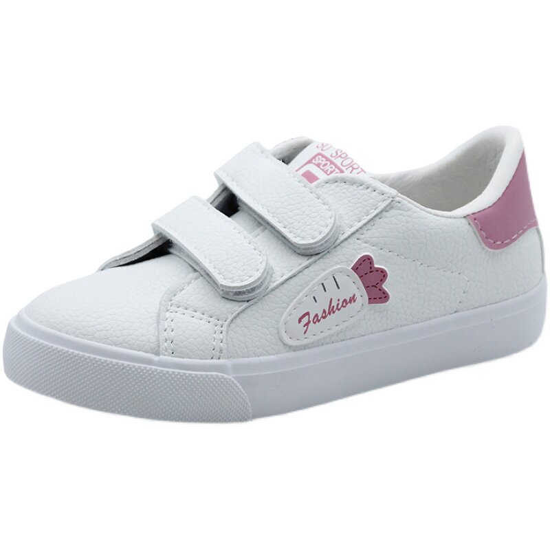 大东新款春季休闲低跟平底圆头卡通魔术贴低帮板鞋童鞋DT21Q1403A