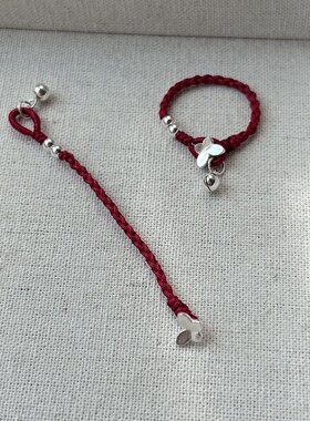 新中式925纯银蝴蝶戒指纯手工编织钤铛戒指女精致气质百搭轻奢礼