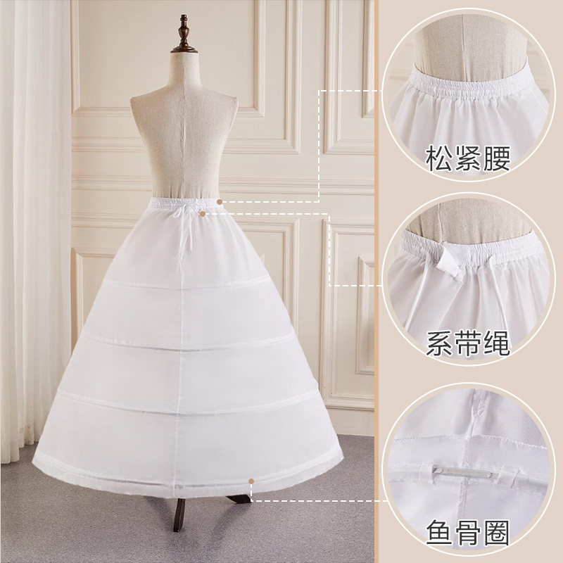 洛丽塔花嫁裙撑80cm暴力撑Lolita鱼骨撑婚纱礼服裙撑长款85cm90cm - 图1