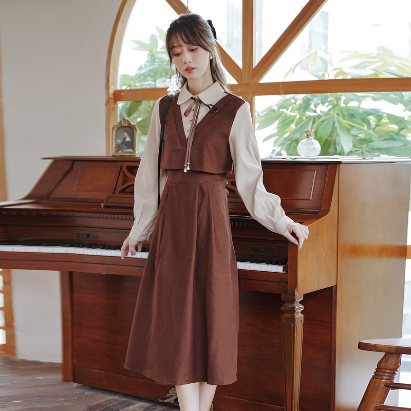 18岁成人礼女孩礼服女高中生毕业裙子少女平时可穿钢琴演奏连衣裙-图0