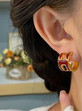 环釉新款国风高级感红色戒指滴女