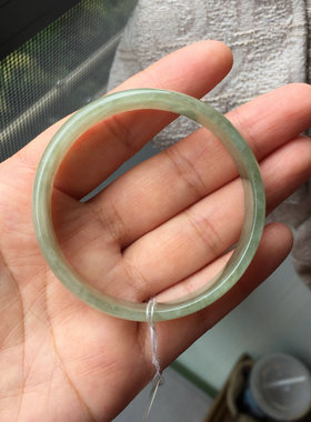 天然A货缅甸料翡翠玉石薄款手镯