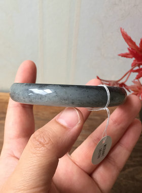 天然正品新疆和田玉点墨青花手镯