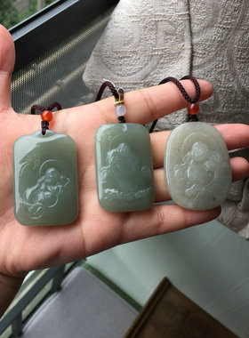 天然正品新疆和田玉弥勒佛吊坠女