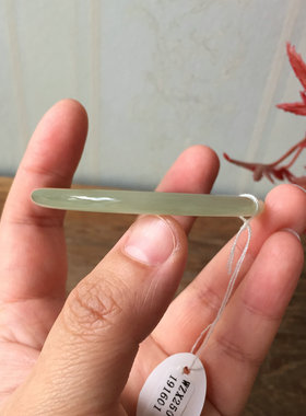 天然和田玉青海料青白玉叮当镯子