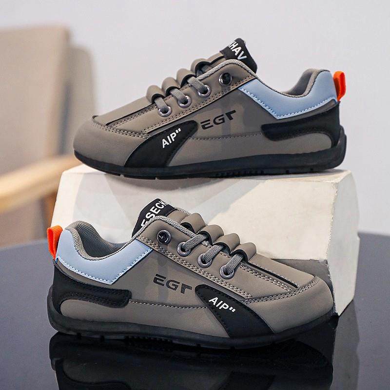 男童鞋子春季2025新款儿童皮面防水运动鞋中大童软底男孩豆豆板鞋,淘宝优惠券,粉丝福利购,淘宝优惠卷