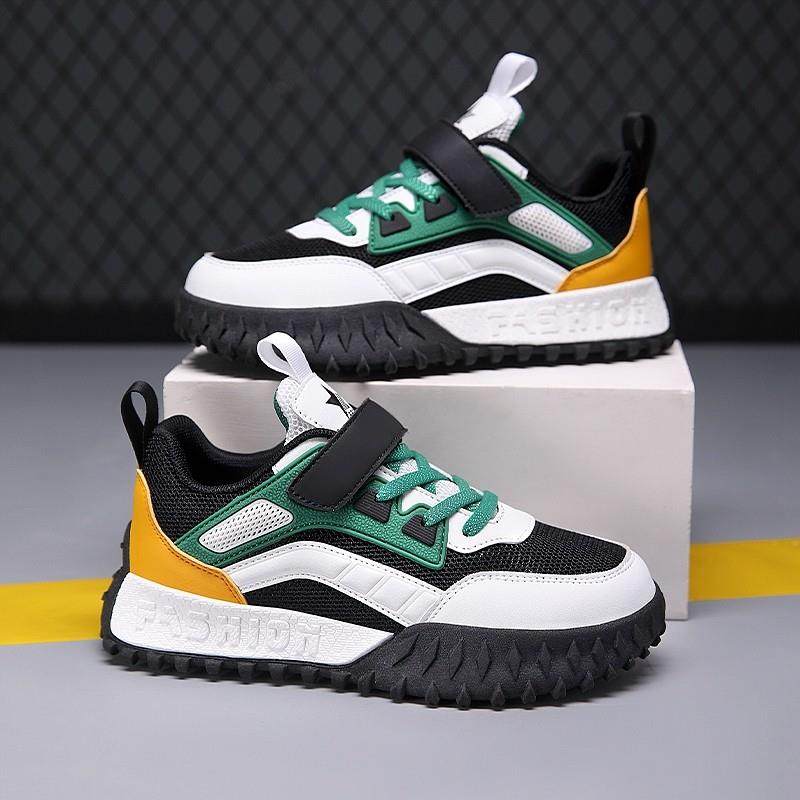 男童鞋春款2025新款儿童网面透气运动鞋中大童魔术贴软底男孩板鞋,淘宝优惠券,粉丝福利购,淘宝优惠卷