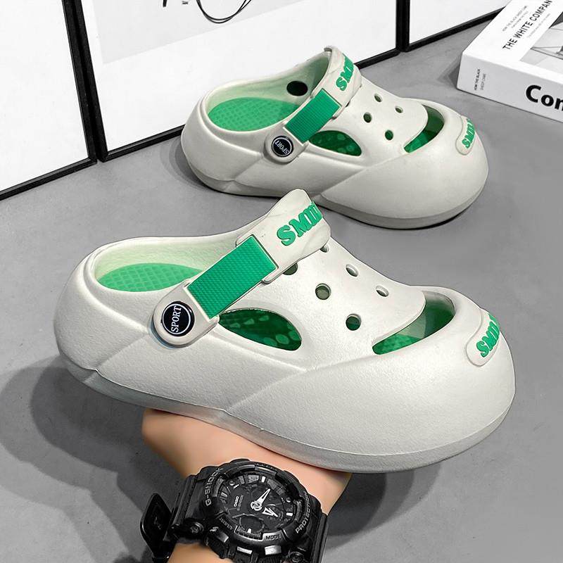 儿童洞洞鞋2025夏季新款踩屎感静音男童防滑拖鞋男孩包头沙滩凉鞋,淘宝优惠券,粉丝福利购,淘宝优惠卷