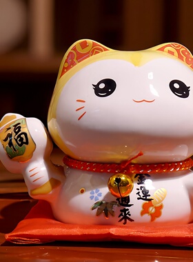 和猫坊6寸招财猫精品瓷100年不裂