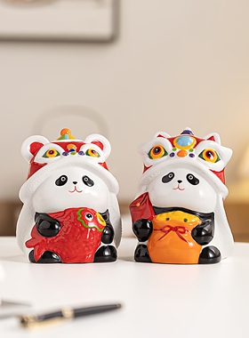 陶瓷中国风潮玩桌面摆件高档礼品