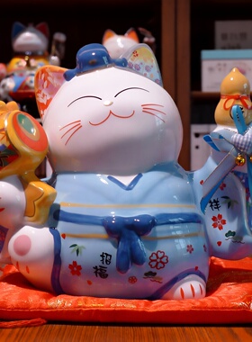 正版情侣幸福良缘婚庆摆设招财猫