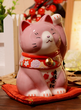 新款精致轻奢日式陶瓷招财猫