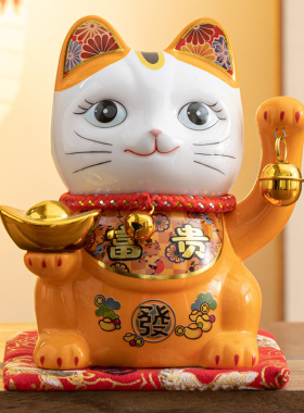 和猫坊招财猫传统日式高温釉下彩