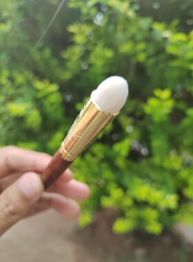 艾诺琪化妆刷光橙茶系列f301圆头遮暇刷唇刷纤维毛实木柄微瑕疵