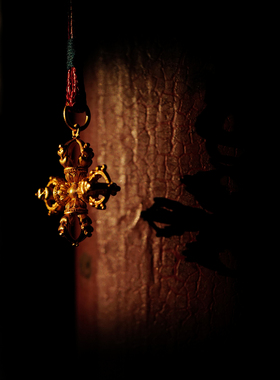 法相庄严十字金刚杵守护嘎乌项链