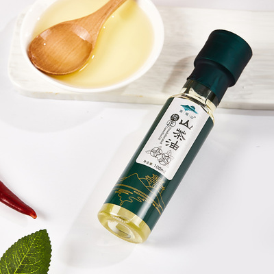 高湖山山茶油食用油100ml/小瓶装纯正压榨一级山茶籽油