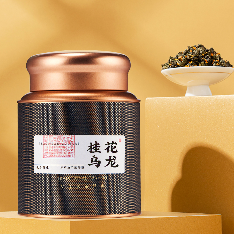 七春茶叶桂花乌龙茶250g浓香桂花乌龙茶花茶冷泡茶高山乌龙茶 - 图0