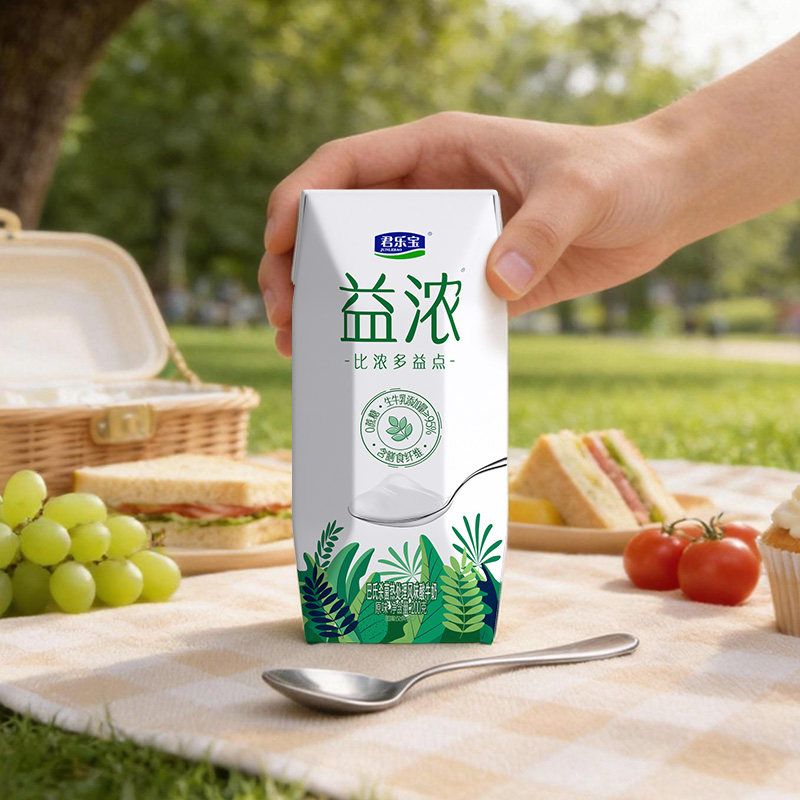 君乐宝益浓酸奶200g*24瓶含膳食纤维原味常温酸奶整箱量贩装