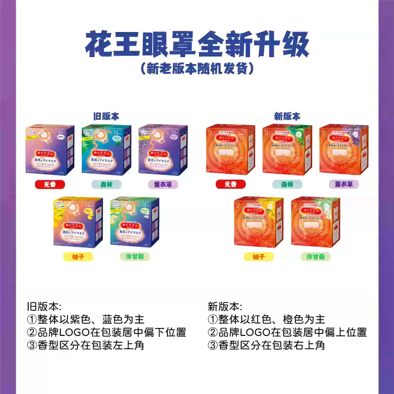 花王KAO疲劳蒸汽发热眼罩12片*2盒热敷干涩睡眠透气热敷睡眠眼部