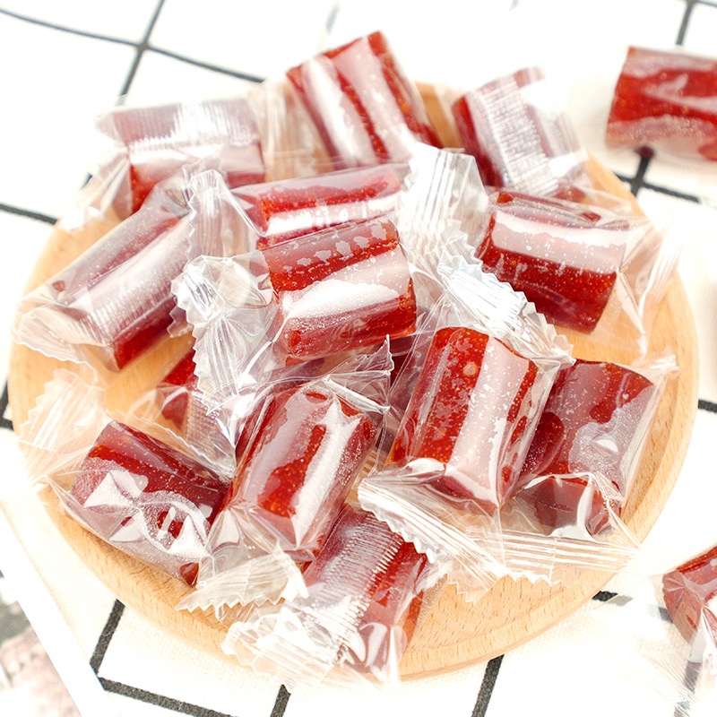 乐享熊铁山楂500g果丹皮京卷山楂条卷片蜜饯果干休闲零食散装独立 - 图0