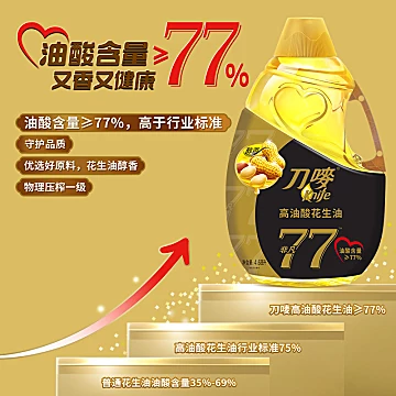 123刀唛高油酸物理压榨花生油4.68L[5元优惠券]-寻折猪