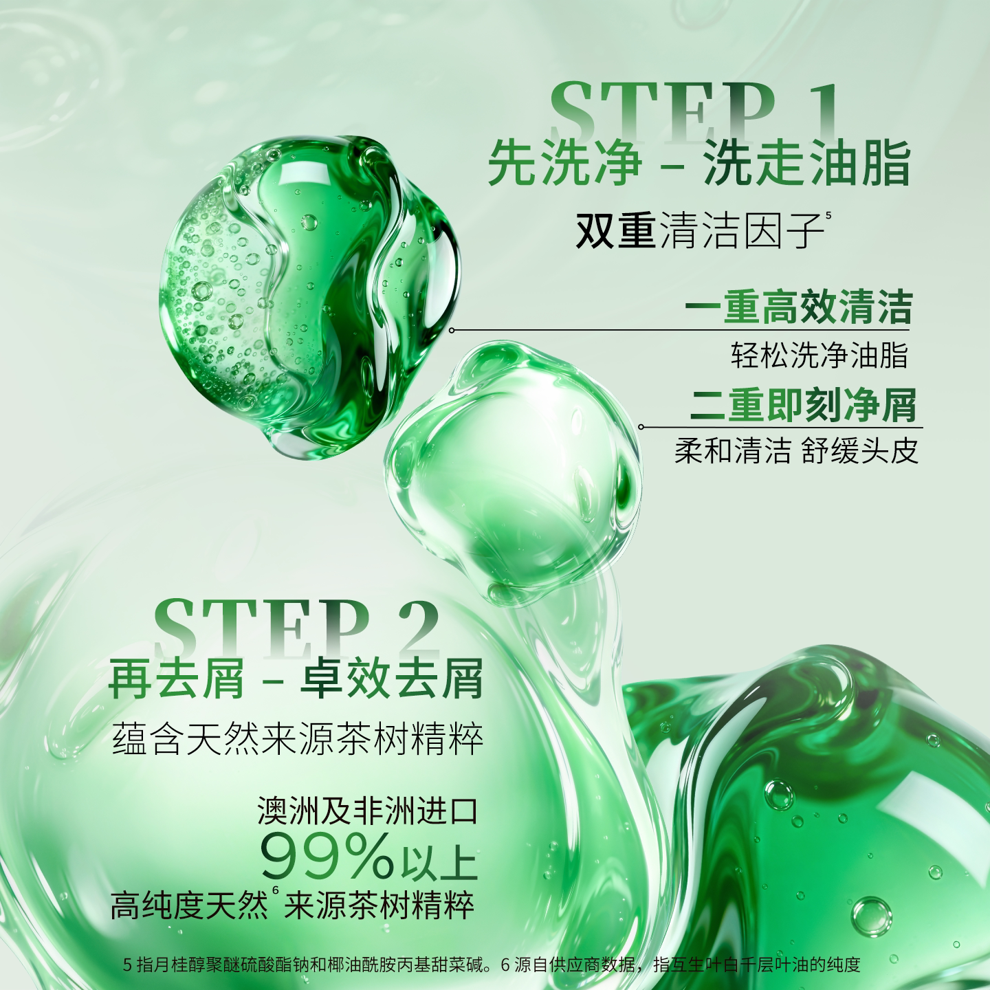 欧莱雅美发茶树植萃去头屑控油男女洗发水露持久留香套装官方正品