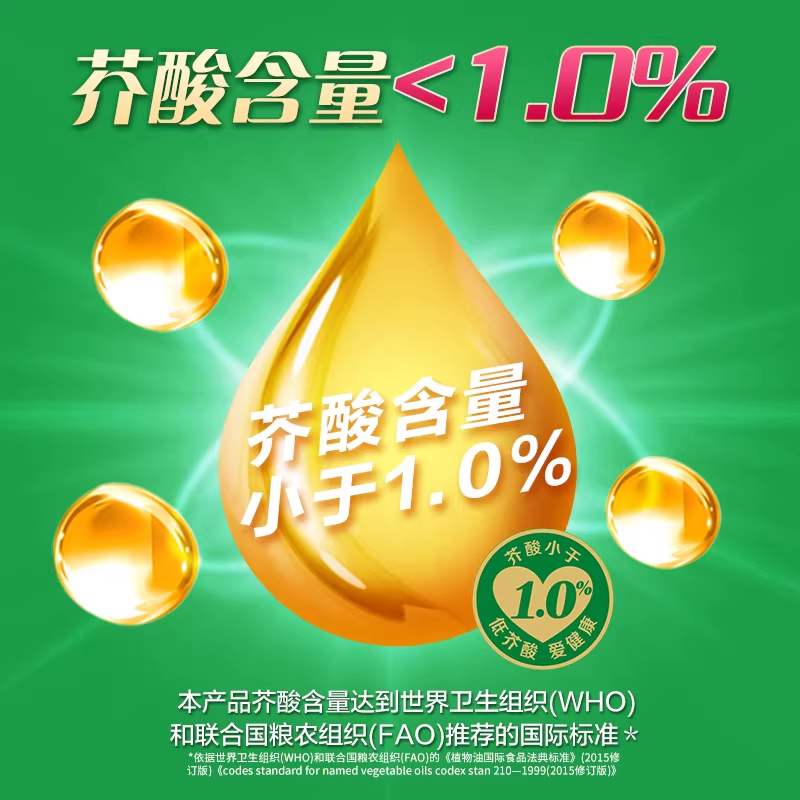 鲁花低芥酸特香菜籽油菜油2L非转基因 物理压榨 食用油菜籽油