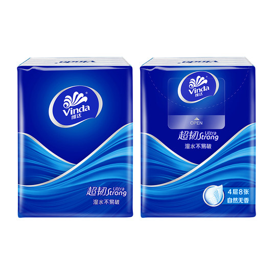 Vinda Super Tough Handkerchief Paper 8 sheets, 4 layers, 36 packs affordable