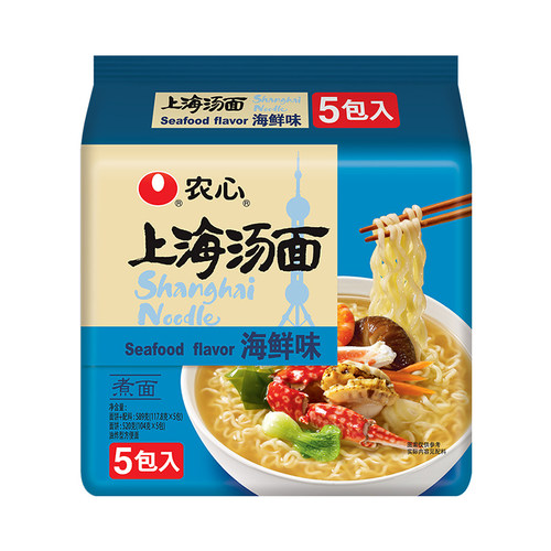 农心上海汤面海鲜味方便面拉面泡面辛拉面整袋装 - 图0
