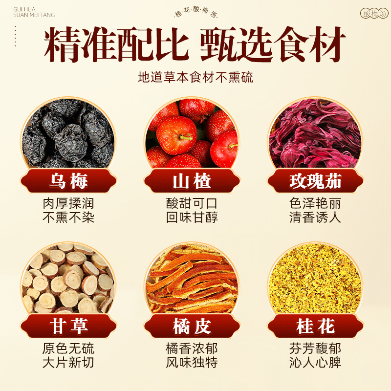 酸梅汤粉饮料非原材料免熬煮正宗老北京独立小包乌梅粉速溶冲饮 - 图0