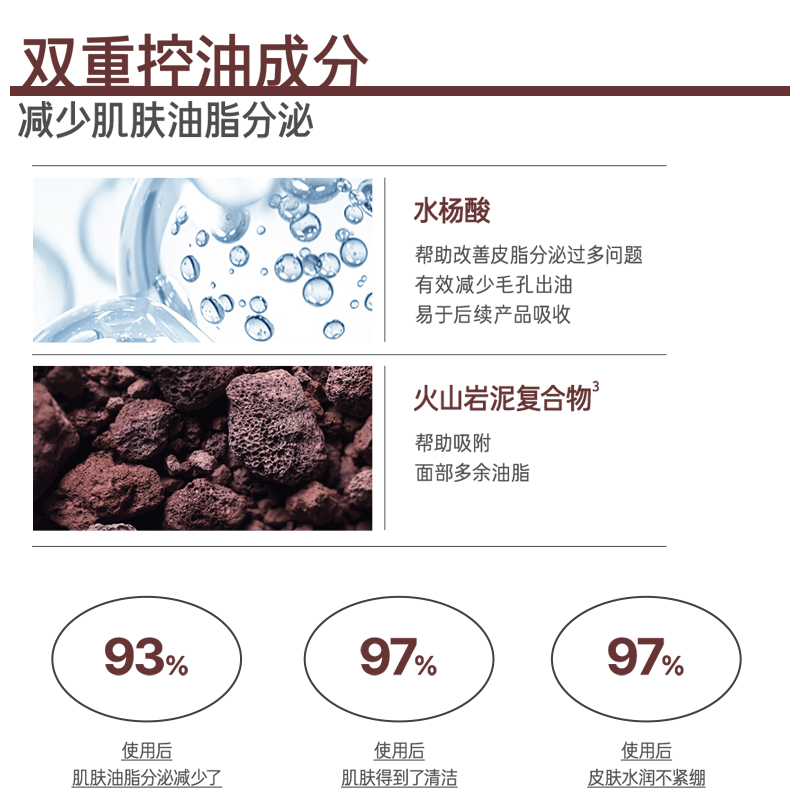 innisfree/悦诗风吟男女士洗面奶火山岩泥水杨酸洁面乳膏150g+50g - 图1