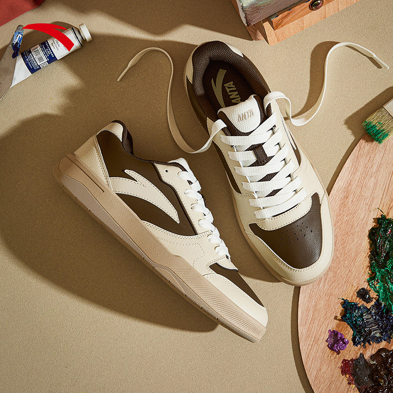 安踏板鞋休闲男鞋2025新款冬季正品低帮小白鞋简约百搭潮流运动鞋,淘宝优惠券,粉丝福利购,淘宝优惠卷