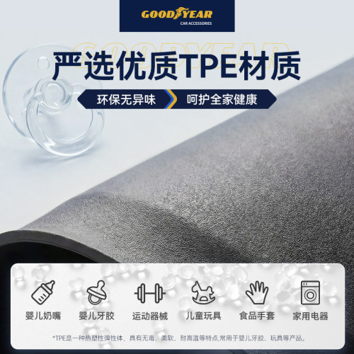 固特异全TPE汽车脚垫适用蔚来ES9中岛版2026新款内饰改装地垫毯面 - 图1