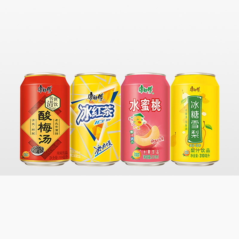 康师傅冰红茶/酸梅汤/雪梨/蜜桃310ml*24罐整箱家庭聚餐综合饮品 - 图1