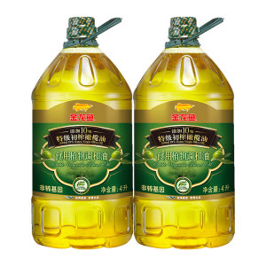 金龙鱼添加10%特级初榨橄榄调和油4L*2桶食用油