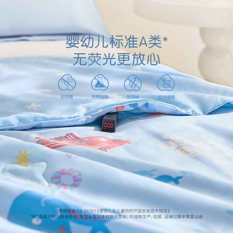 罗莱家纺婴幼儿A类蚕丝被子夏被天丝夏凉被可水洗空调被可机洗,淘宝优惠券,粉丝福利购,淘宝优惠卷