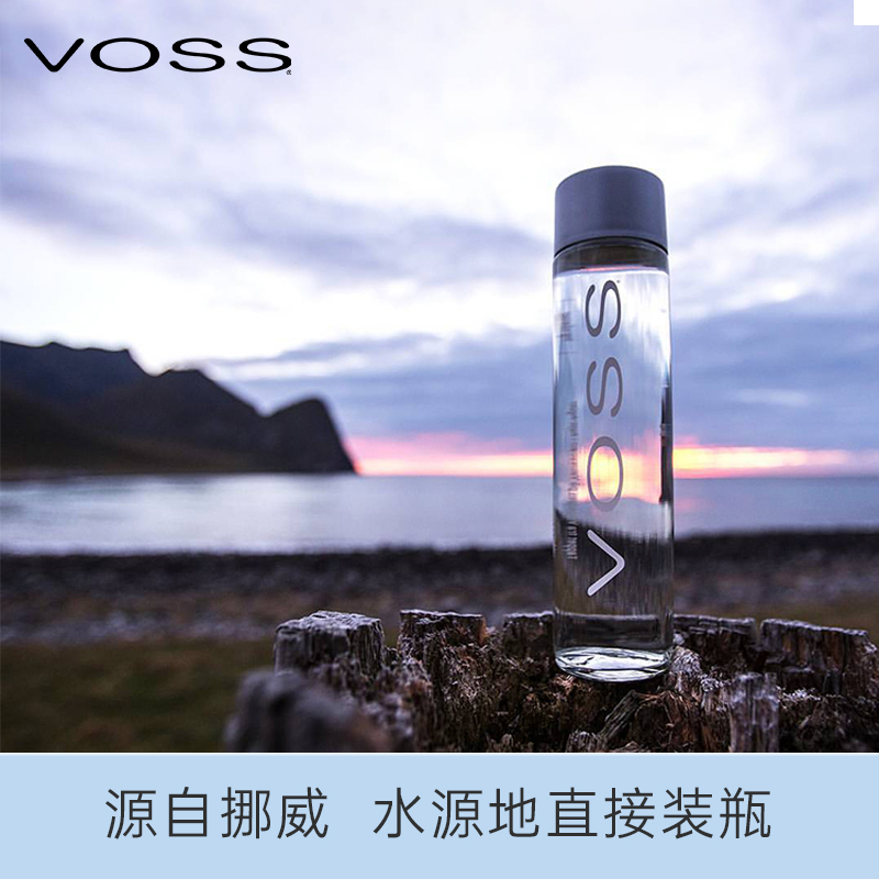 挪威原装进口 芙丝/VOSS饮用天然泉水深层自流800ml*12瓶玻璃瓶 - 图0