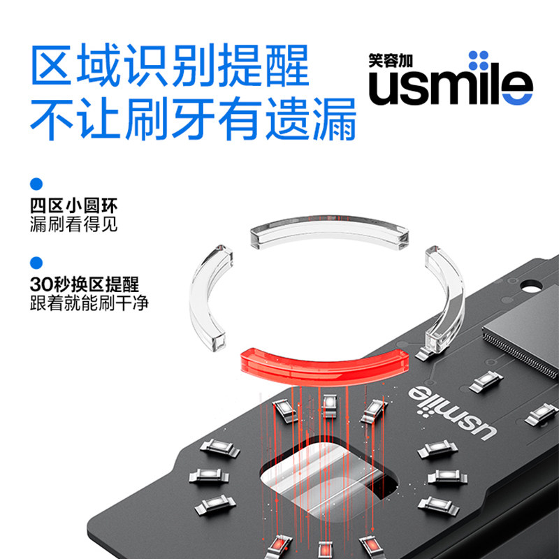 笑容加usmile电动牙刷自动智能成人情侣款男女士礼物套装P20PROS
