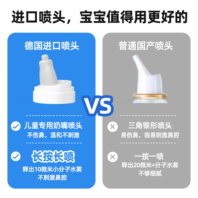 来福士鼻喷海盐水鼻喷剂儿童宝宝鼻塞洗鼻盐水100ml - 图1