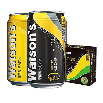 屈臣氏苏打水混合口味330ml*24罐[5元优惠券]-寻折猪