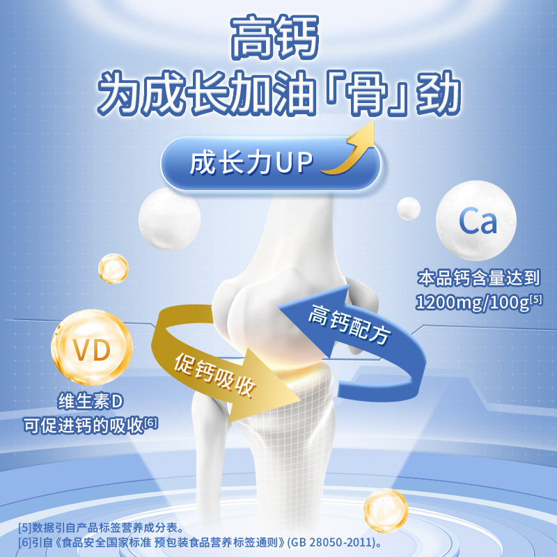 蒙牛儿童学生成长高钙牛磺酸益生菌奶粉营养早餐牛奶800g*2罐