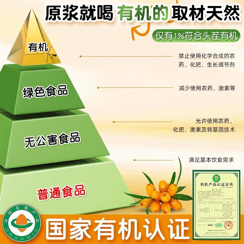 沙棘原浆正品产自新疆有机全果原浆NFC100%天然VC沙棘汁原浆果汁,淘宝优惠券,粉丝福利购,淘宝优惠卷