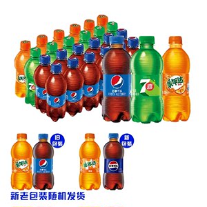 百事可乐（原味+7喜+美年达橙味）汽水碳酸饮料300ml*24瓶整箱