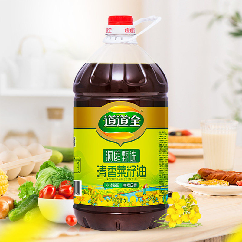 道道全洞庭甄选清香菜籽油非转基因物理压榨 香味纯正食用油 道道全洞庭甄选清香菜籽油非转基因物理压榨 香味纯正食用油