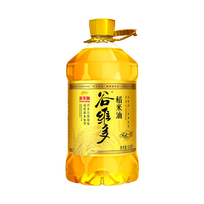【香菇来了】金龙鱼谷维多双万稻米油6.08L*1桶含谷维素植物甾醇