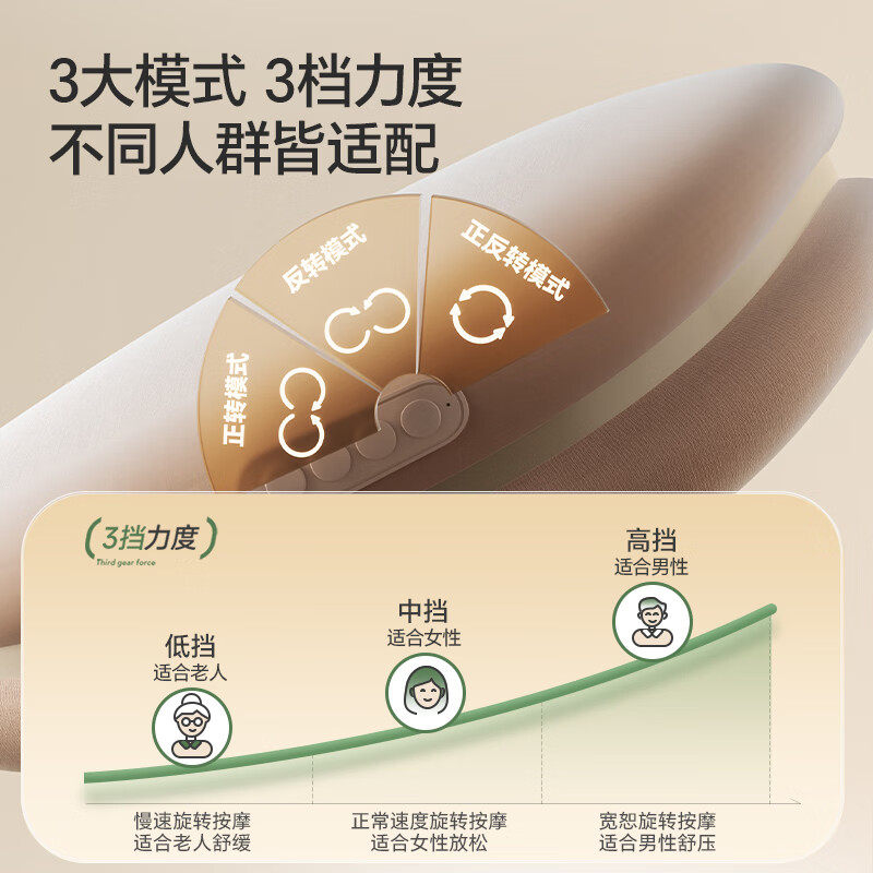 小熊腰部按摩器颈椎背部肩颈按摩枕疏通神器全身按摩坐靠垫按摩仪,淘宝优惠券,粉丝福利购,淘宝优惠卷